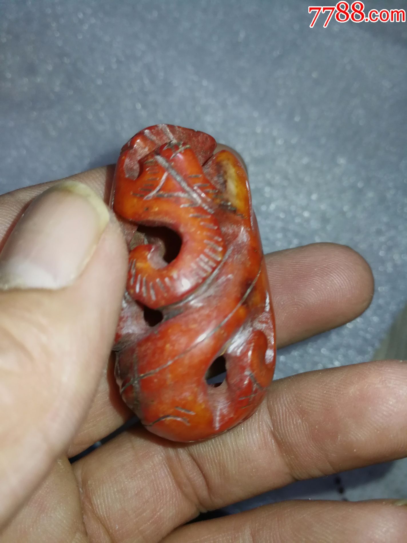 辽代老红玉香囊