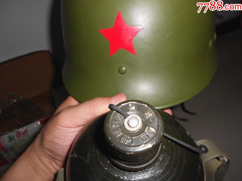 好品早期,65式伞兵盔 65伞兵全钢水壶,钢盖跳伞摔不裂
