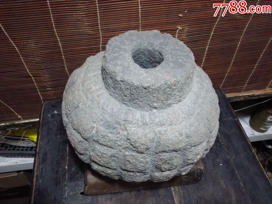 红色文物收藏抗战时期胶东民兵纯手工凿制石头标本包老(重30多斤)