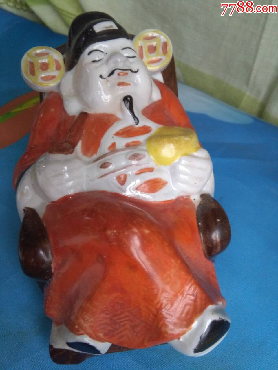 人物雕塑瓷储蓄罐县官老爷