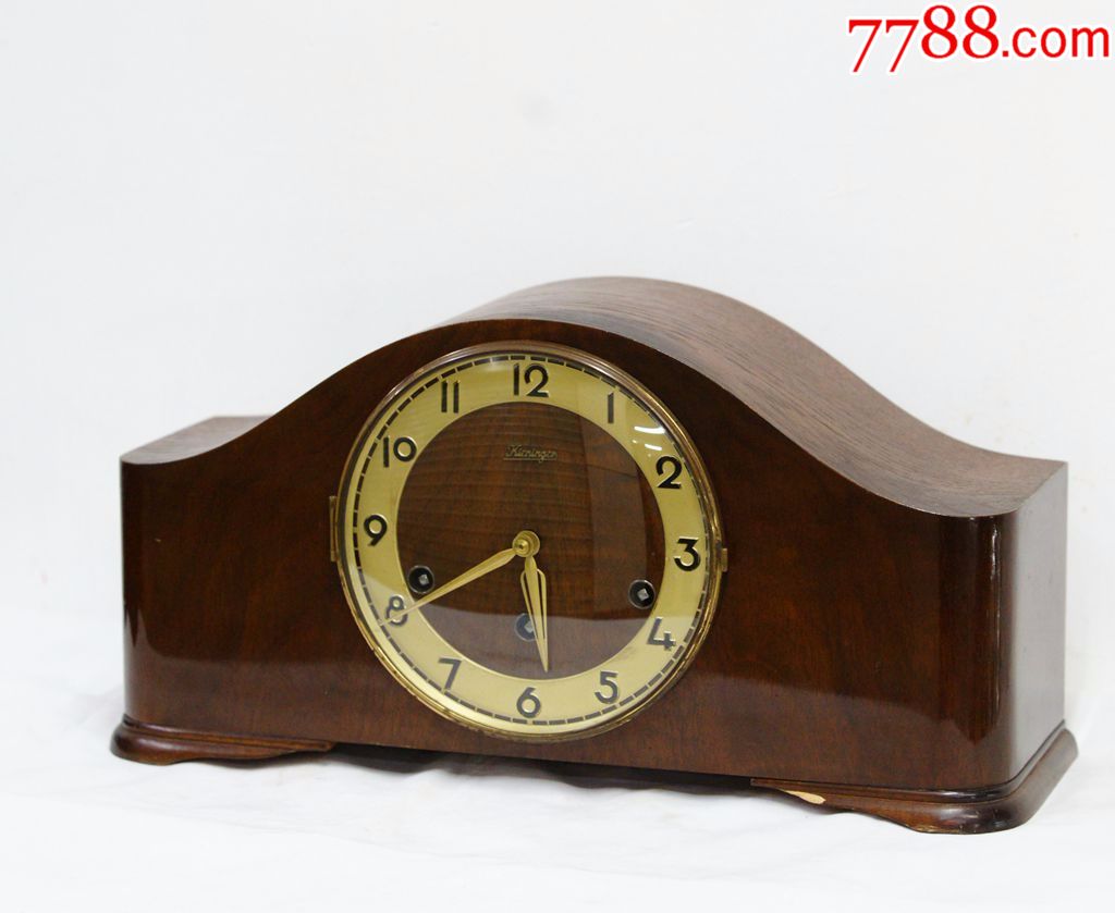 德国制古董肯宁家五音打点报时壁炉机械座钟