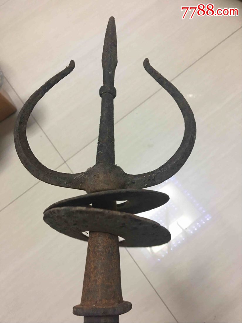 明代牛角叉_铁兵器_宣徽红色收藏【7788收藏__中国收藏热线】