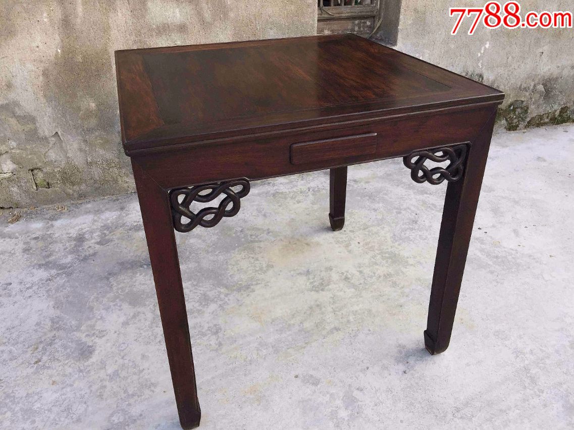 民国老红木(大红酸枝)牌桌