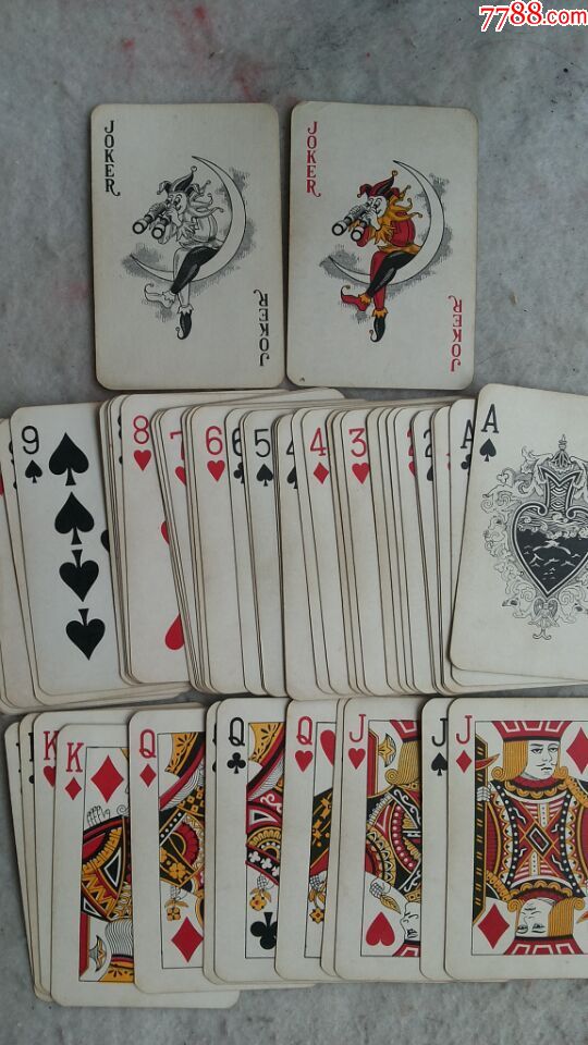 象牌扑克4副.成套