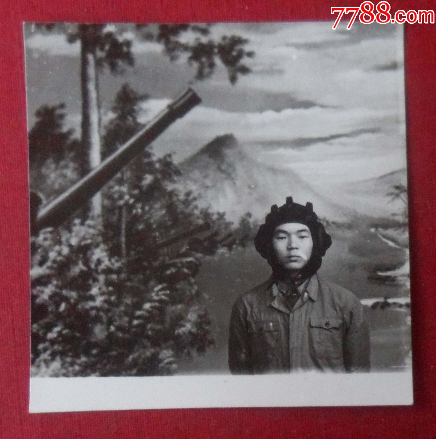 坦克兵,大炮室内布景照_老照片_奉天驿写真馆【7788收藏__收藏热线】