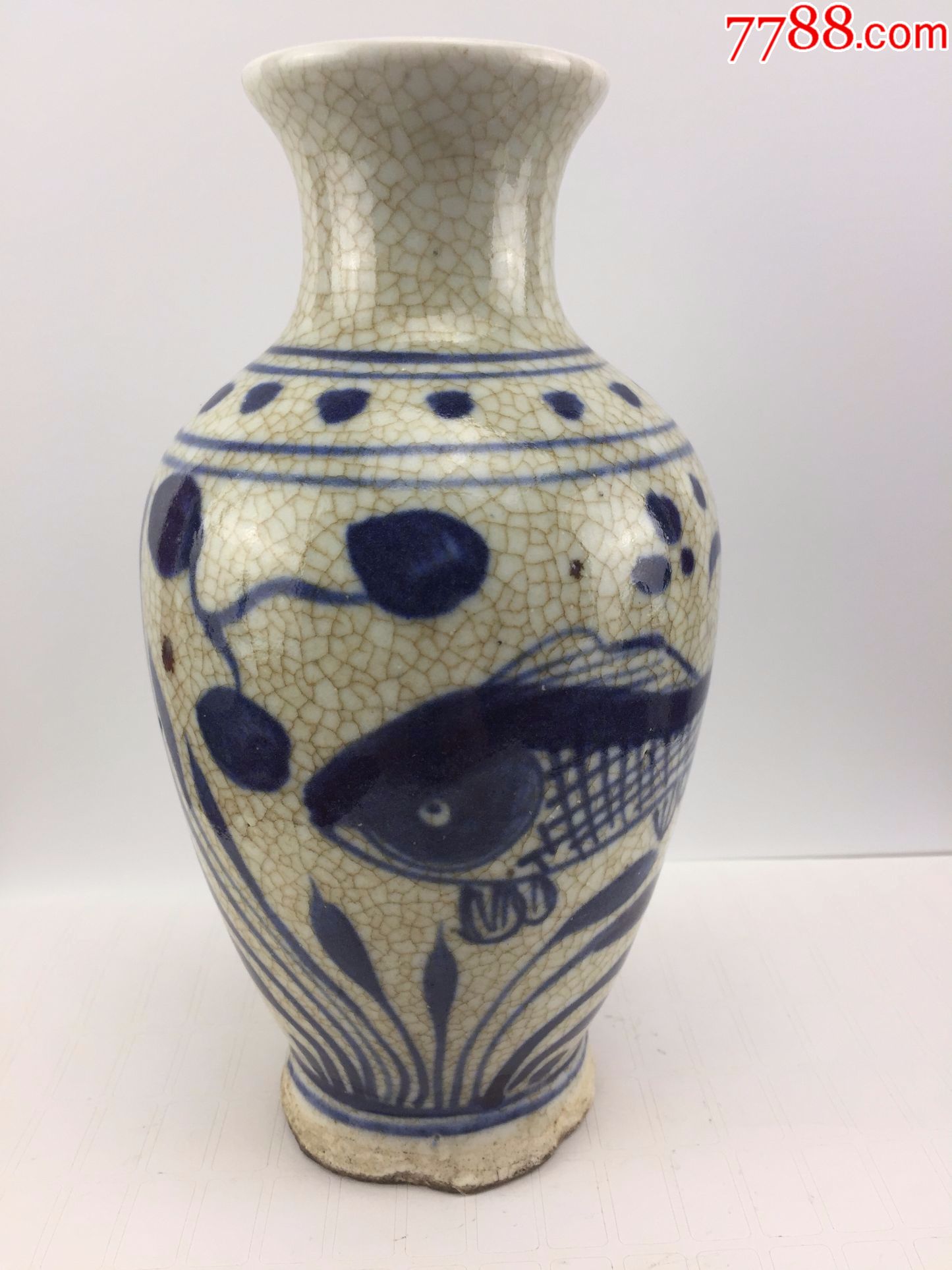 开片青花瓷a0335