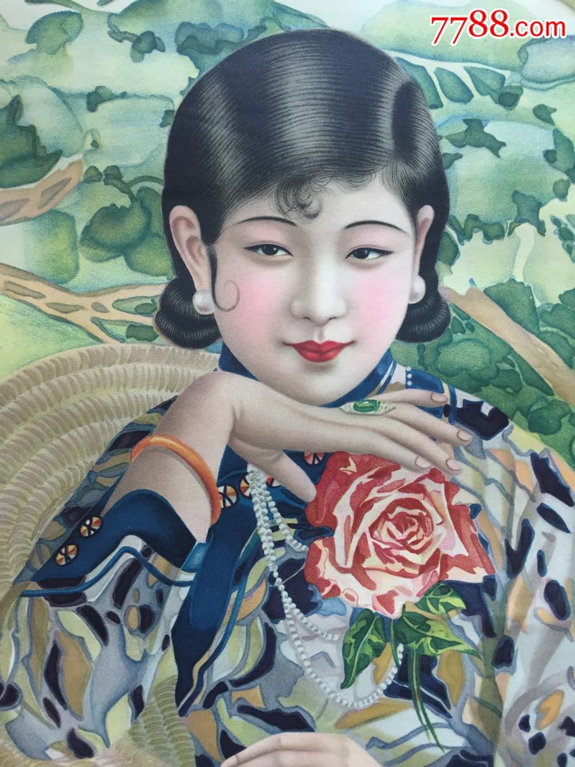 民国美女画5-se51915003-年画/宣传画-零售-7788收藏__中国收藏热线