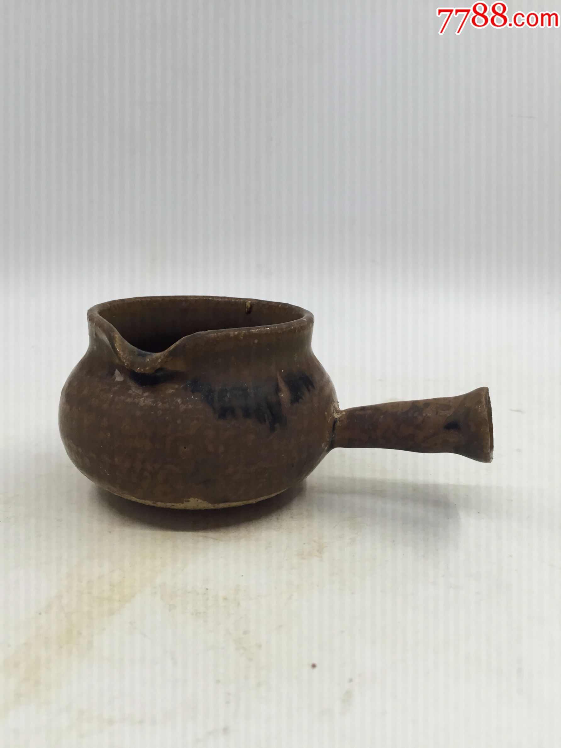 明代茶器酱釉公道杯
