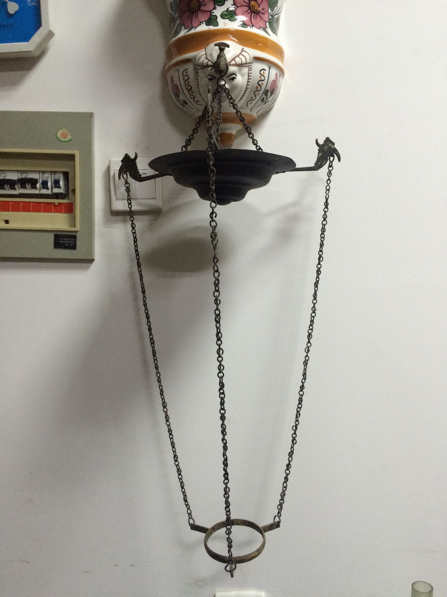 民国豪门大户大型凤首煤油吊灯