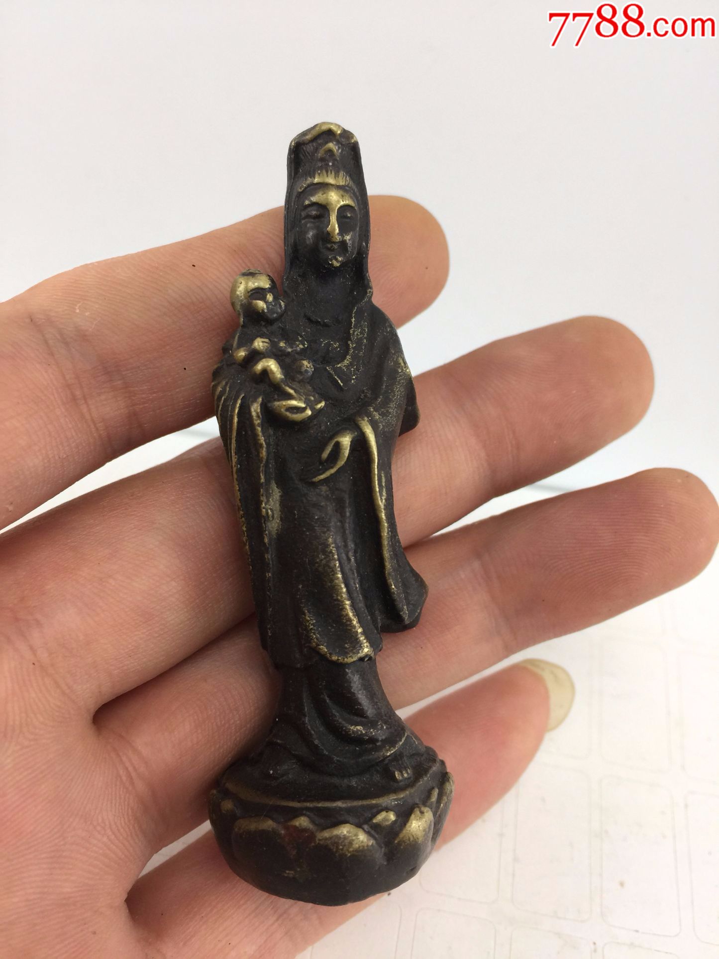 观音送子铜摆件-se52033017-铜像/铜佛像-零售-7788收藏__中国收藏