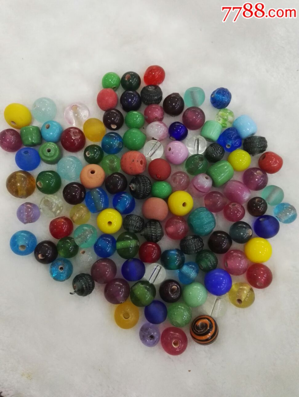 老琉璃博山老琉璃七十年代末11左右各色老琉璃珠