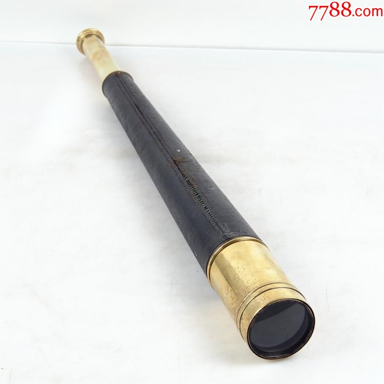1781年西洋古董英国单筒黄铜航海望远镜开尔文休斯望远镜