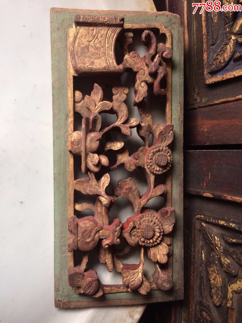 木雕镂空高浮雕花板