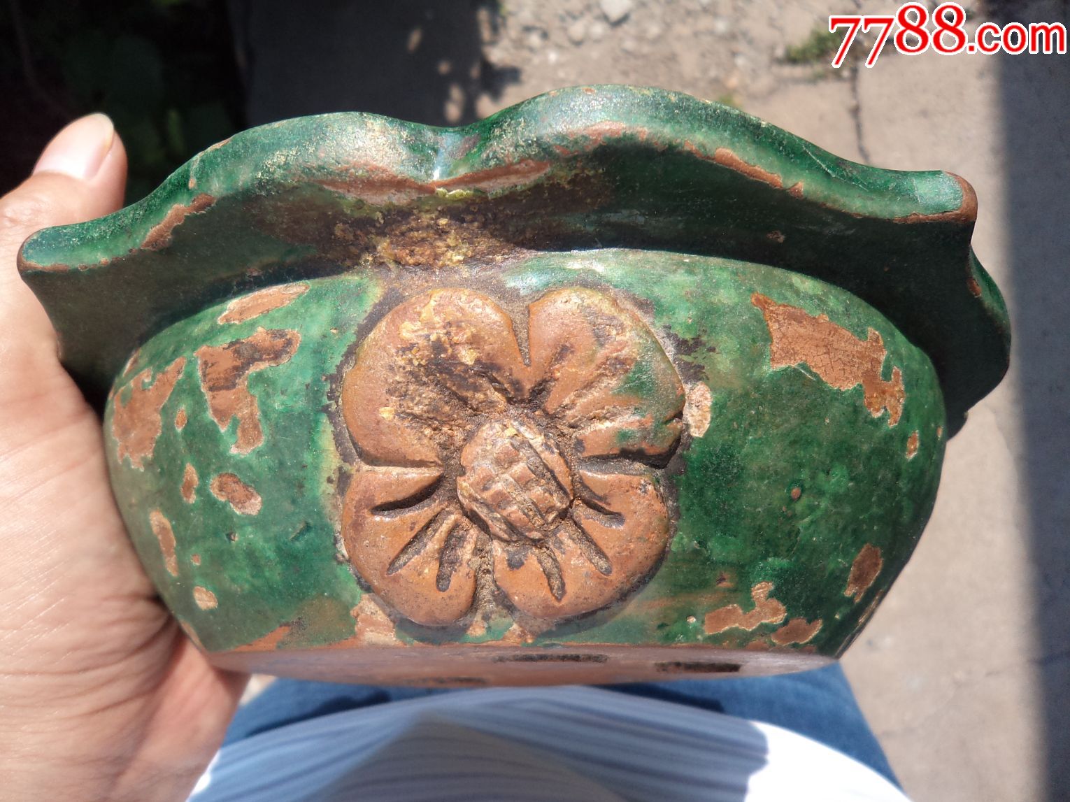 辽代绿彩刻花葵口瓷器-se52280886-绿釉瓷-零售-7788收藏__收藏热线