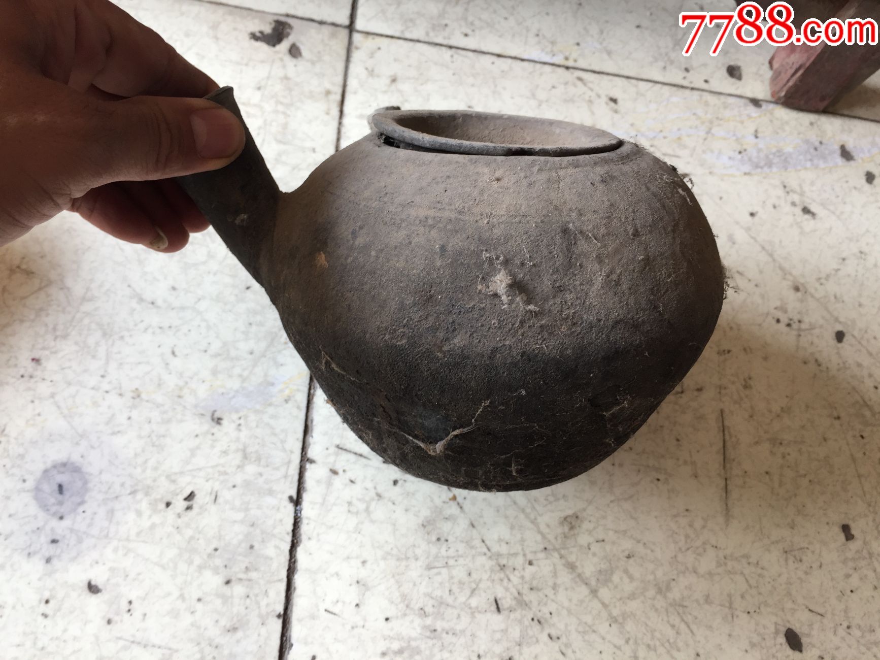 民国中医陶制熬药罐完整老瓷器中医用具收藏包老包真