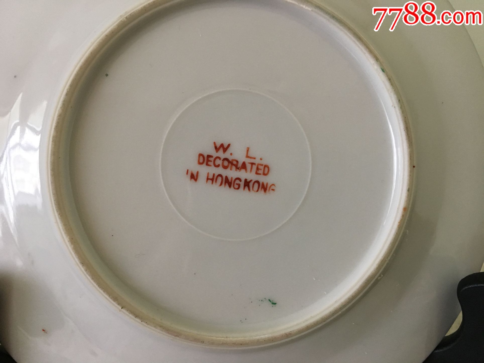 晚期时期广彩外销"百碟恋"瓷器盘,全美品