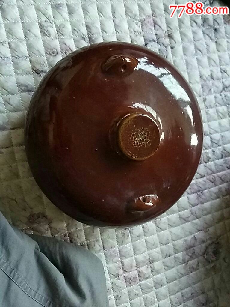 民国绛釉老汤婆子