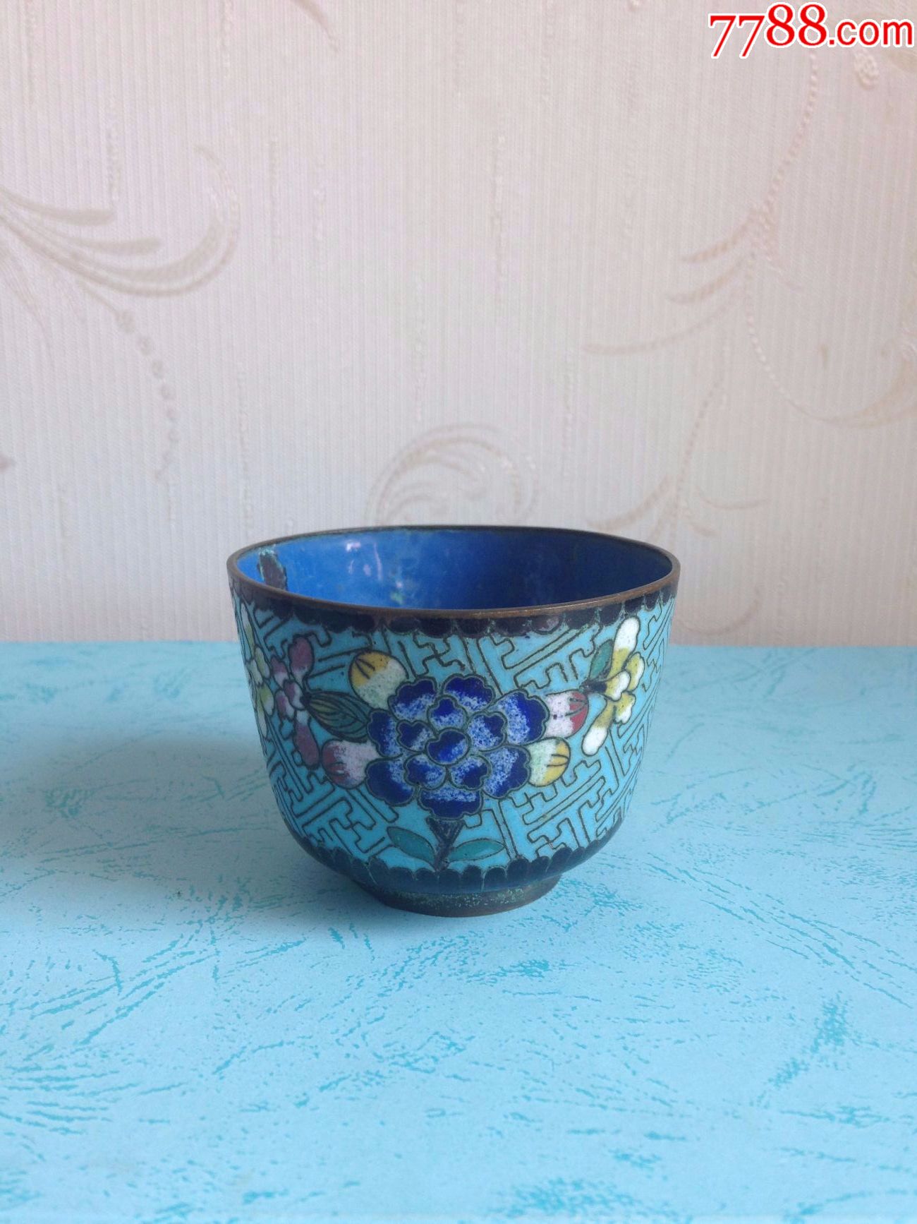清代景泰蓝铜胎掐丝珐琅杯