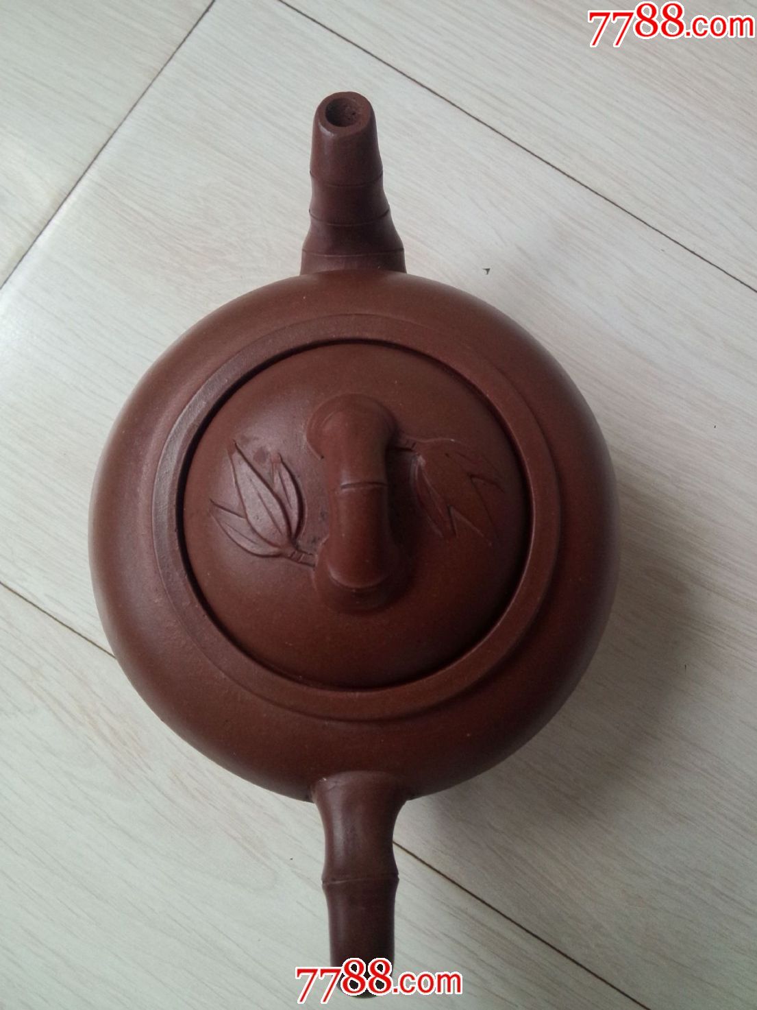 全品纯手工甲子年老紫砂壶一把