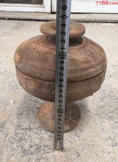 春秋时期彩绘陶豆一个