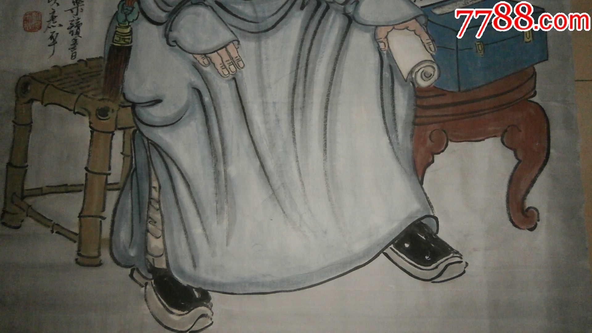 朱子家训全文书法配朱柏庐祖宗画像一轴保证是纯手工绘画书写