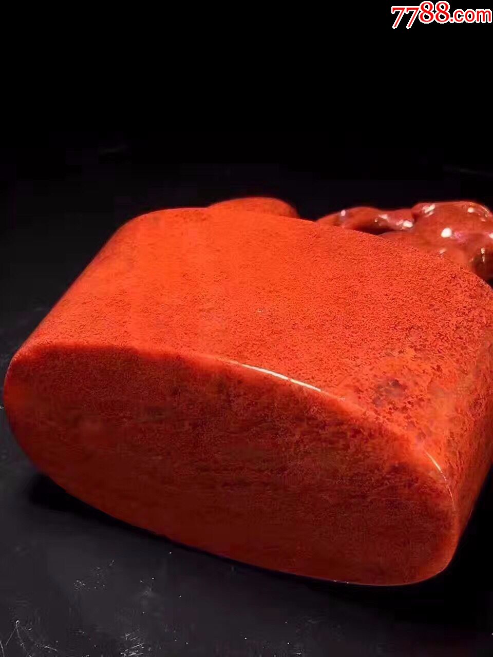 顶级精品鹿顶级老坑高山朱砂红印章