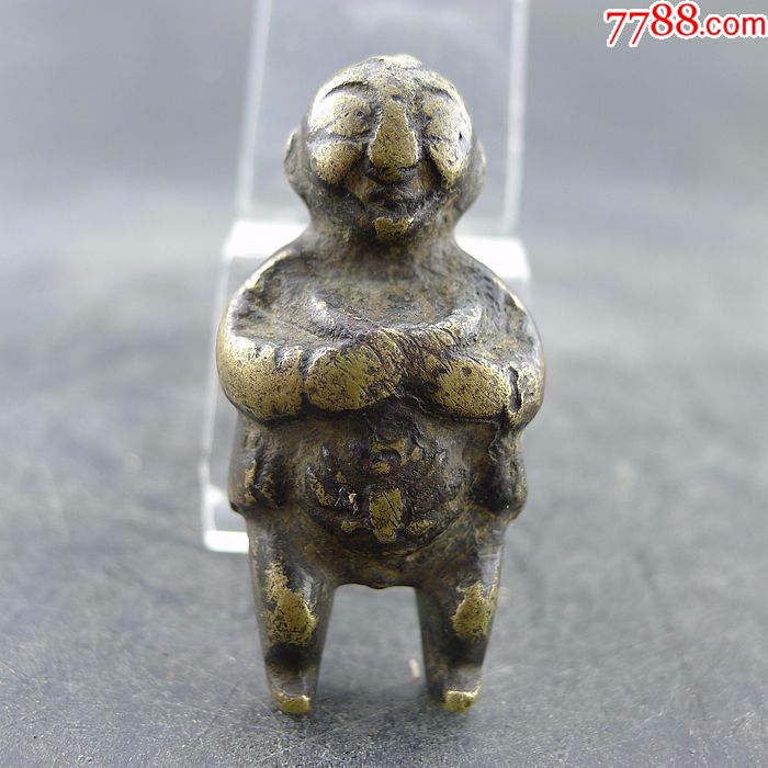 清代小铜人清代送财童子铜器造像收藏保真包老古董古玩收藏