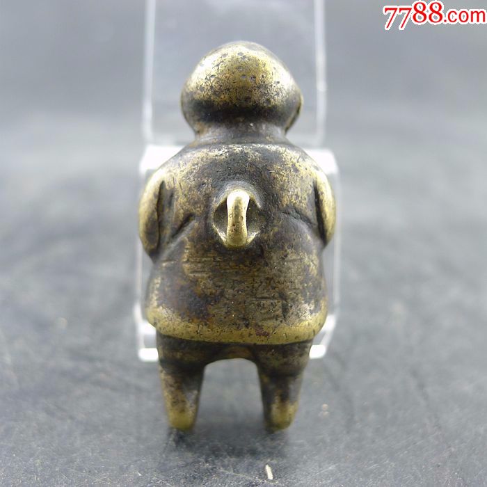 清代小铜人清代送财童子铜器造像收藏保真包老古董古玩收藏