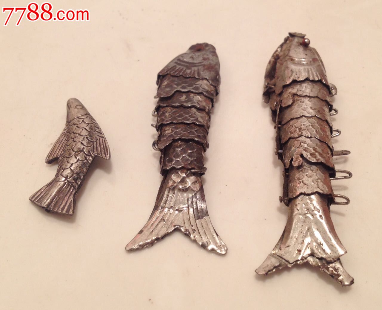 早期小铁鱼挂件3个,一口价