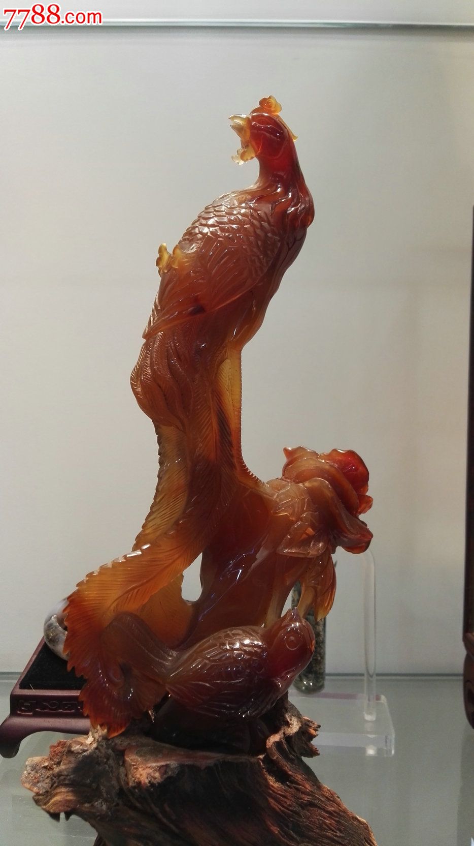 逊克玛瑙北红玛瑙6连嘎达料纯手工雕刻精品摆件