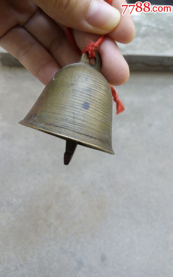 民国铜铃铛响老铜铃铛盅型铜铃老铃铛孩童玩具挂铃铛