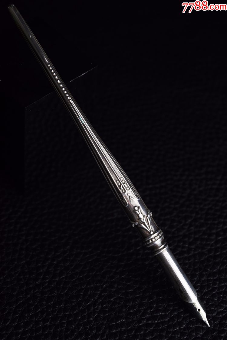 古董收藏品法国精品文具文房纯银精美蘸水笔书写功能佳经典推荐