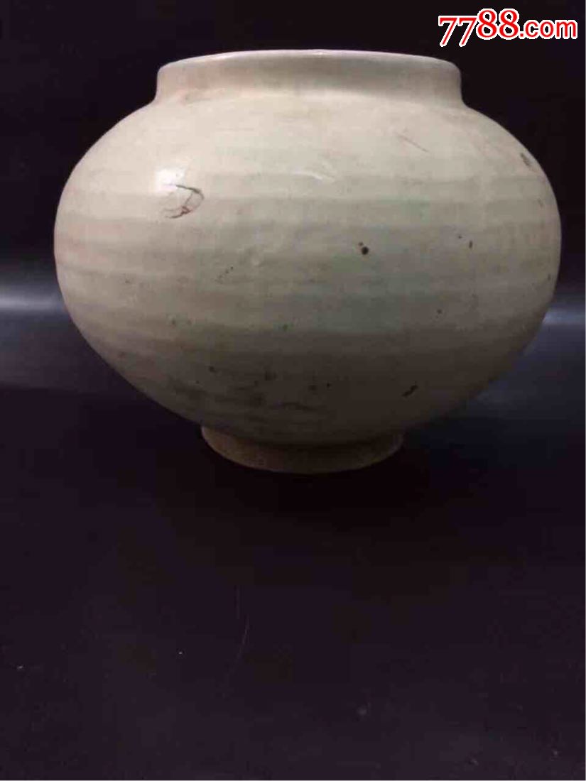 宋元白釉罐