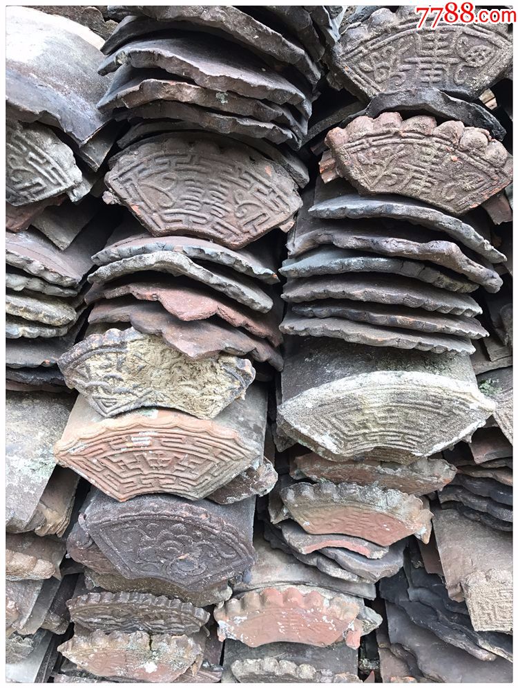 瓦片一批700多片瓦当古玩老物件j-4312