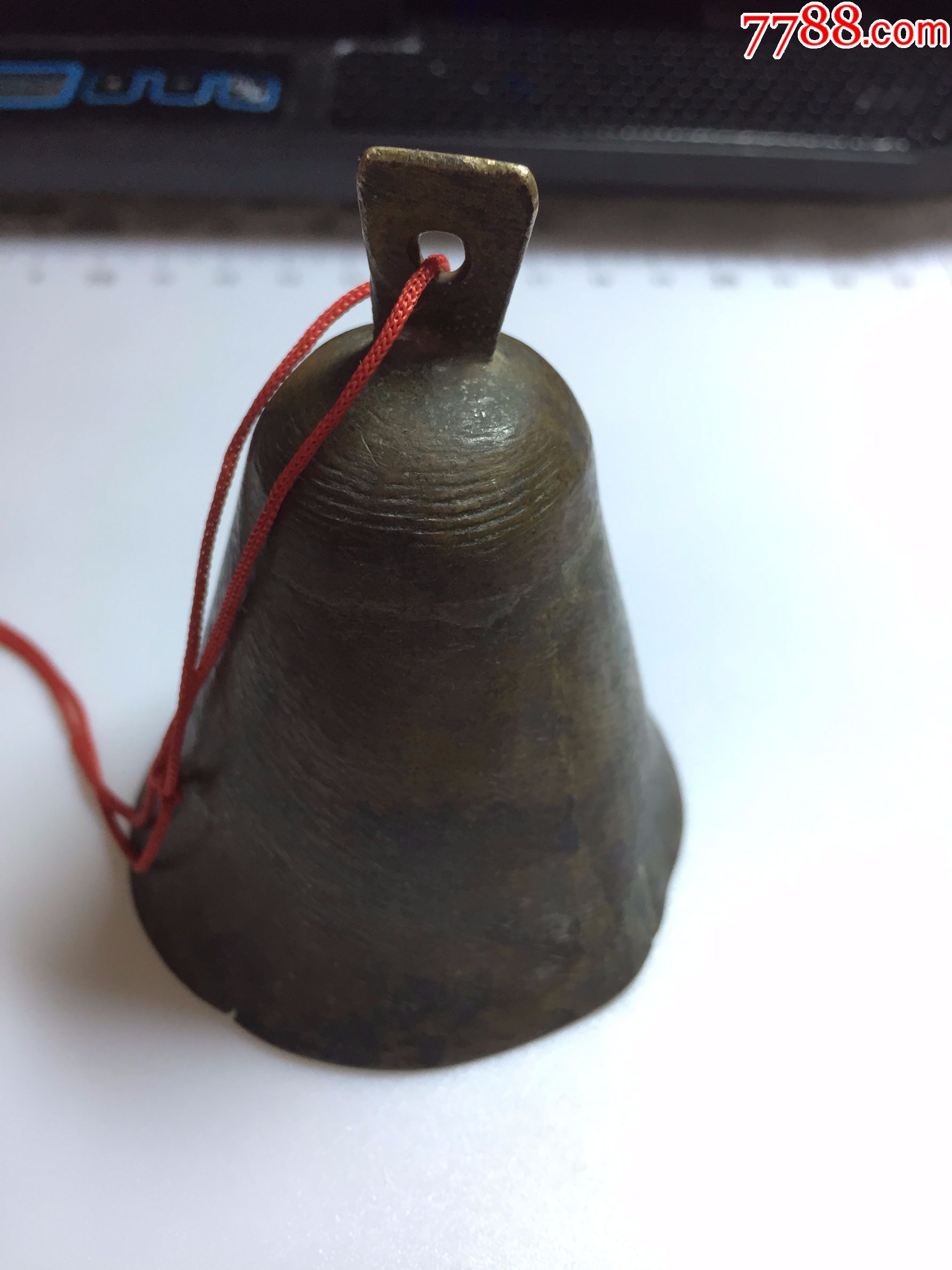 民国开门老旧黄铜铜铃风铃包浆自然老道声音清脆挂件包老保真