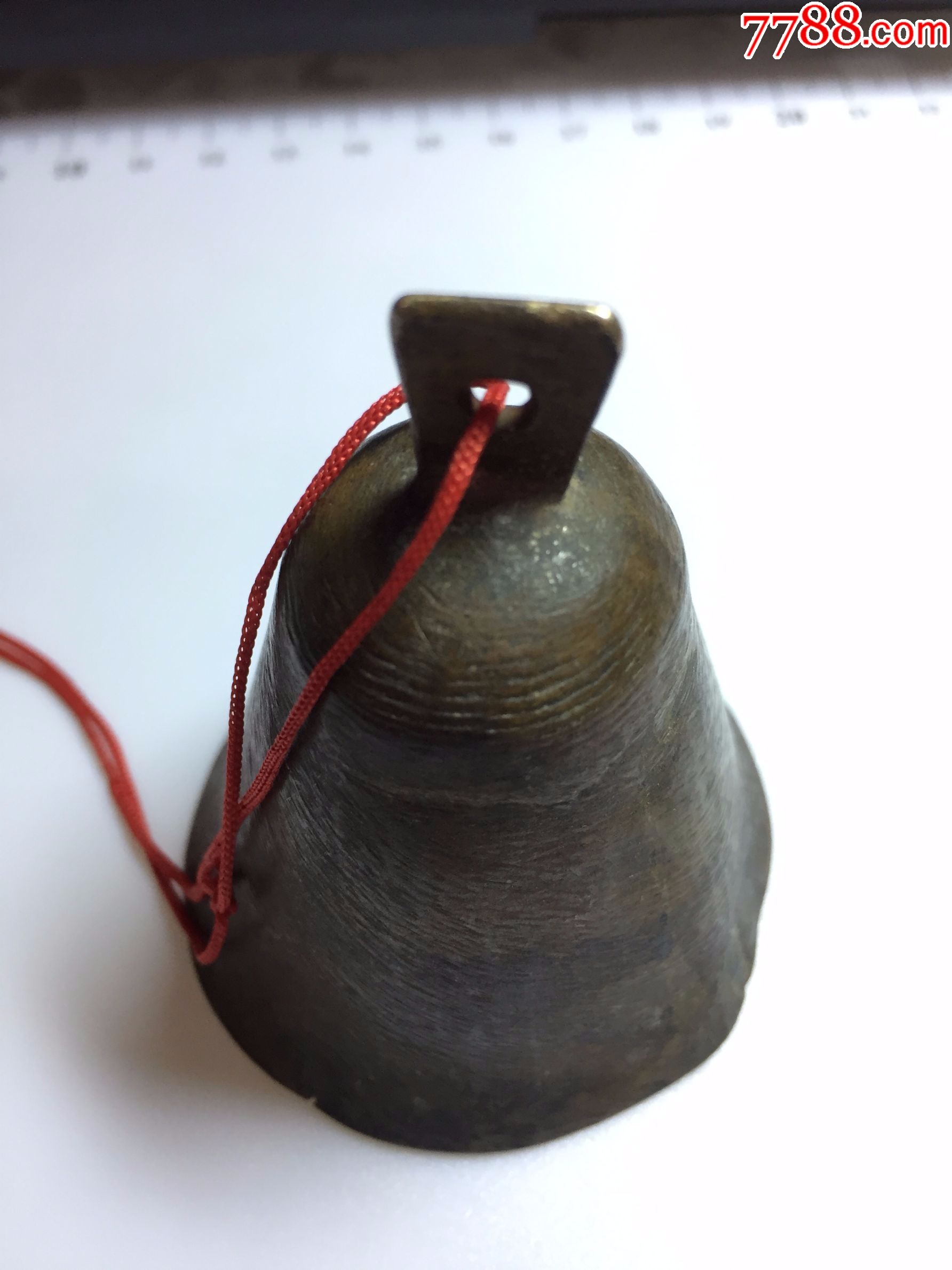 民国开门老旧黄铜铜铃风铃包浆自然老道声音清脆挂件包老保真