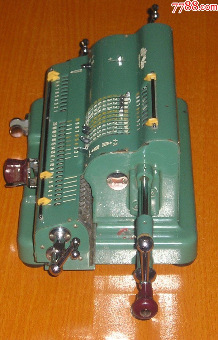 老式收藏道具文化牌老式手摇计算机