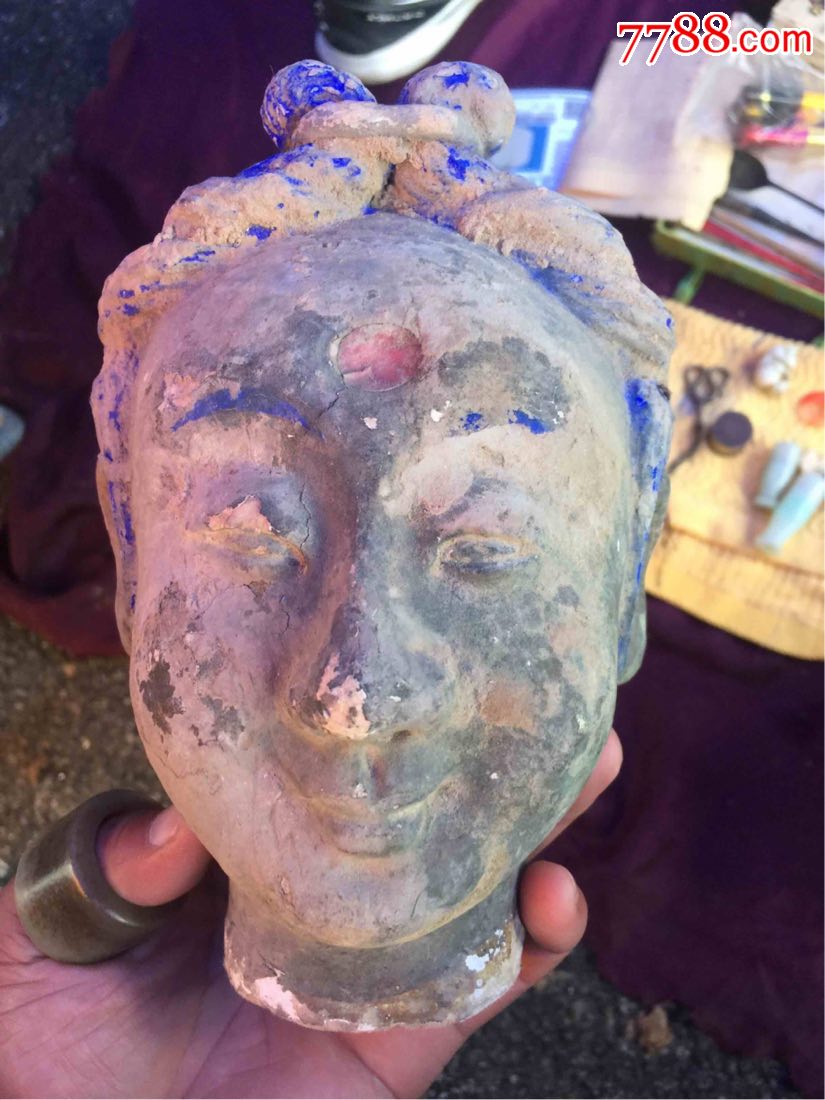 明代山西泥佛头-se53072345-泥人张/泥塑-零售-7788收藏__中国收藏