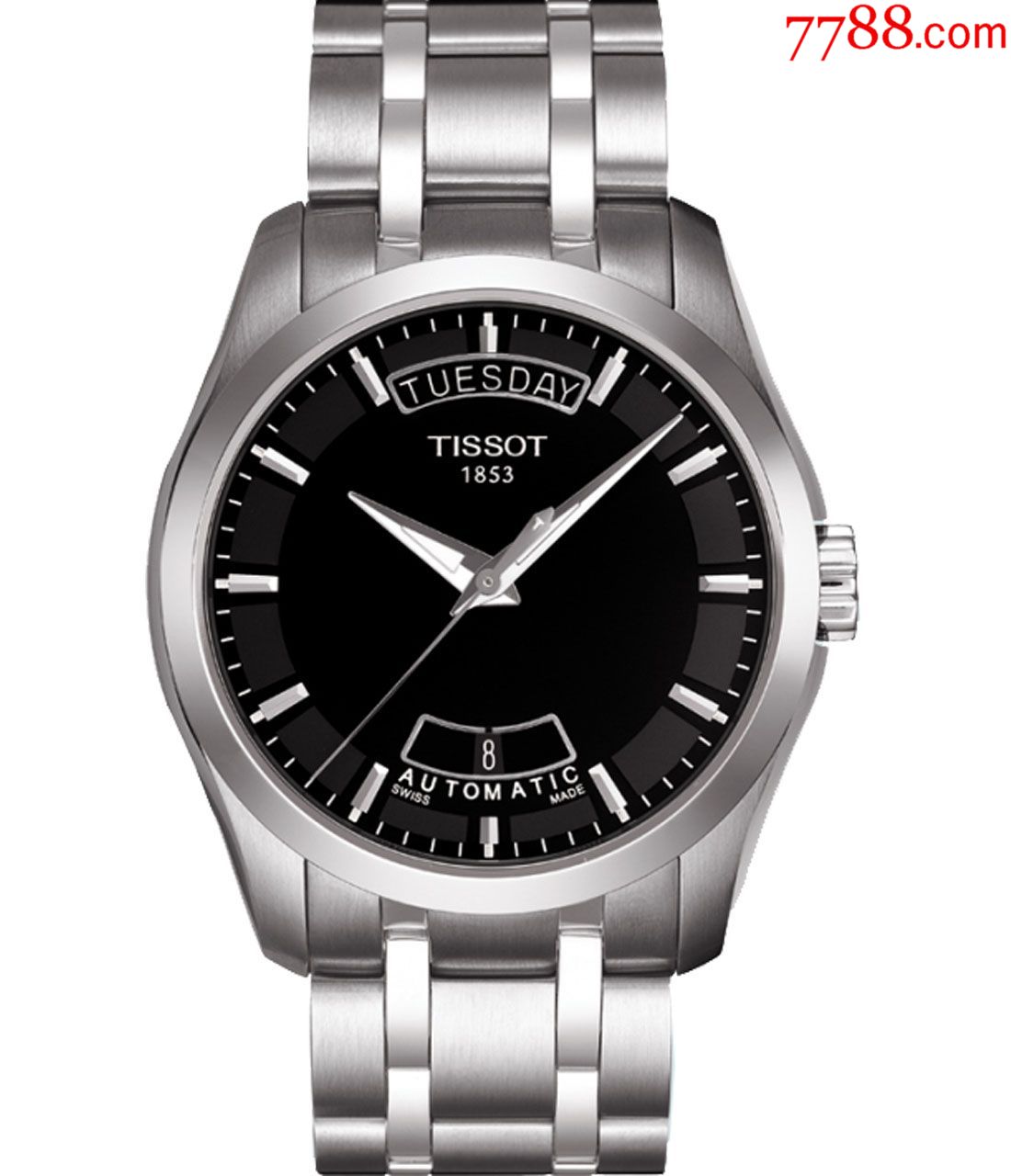 天梭酷图t035表壳装2836-2834-2846机芯白壳黑盘直径41mm