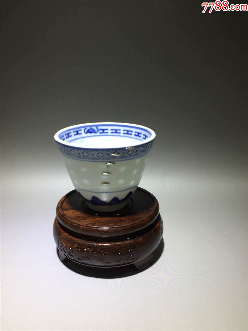 70年代景德镇出口香港三缸杯银子补丁