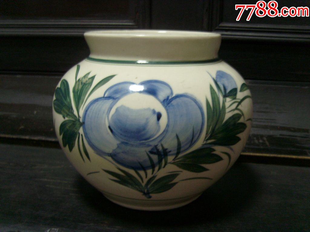 朝鲜李朝清花罐_青花瓷【东北民俗古董店】_第1张_7788旧家具收藏