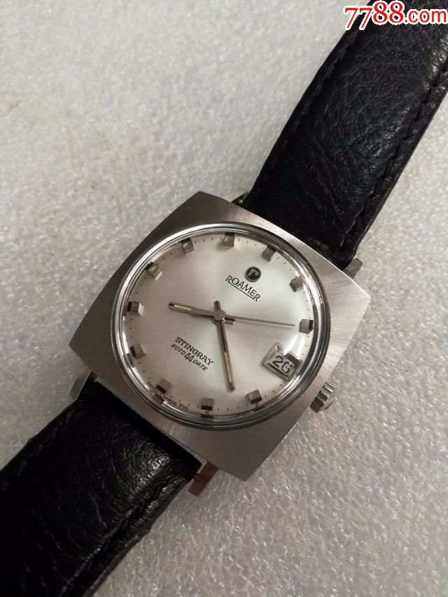 罗马roamer,男士机械全自动,型号471,28钻高钻,稀有异形表,美