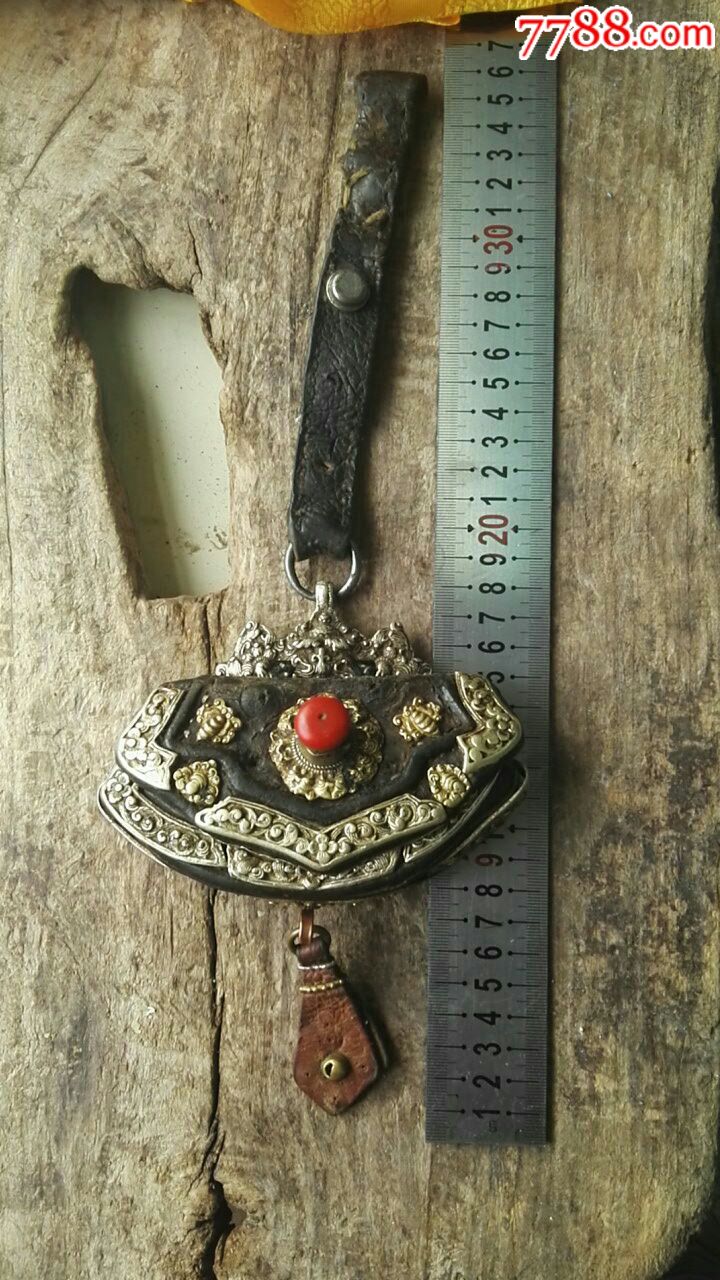 西藏钱包火镰火绒包包老包完整