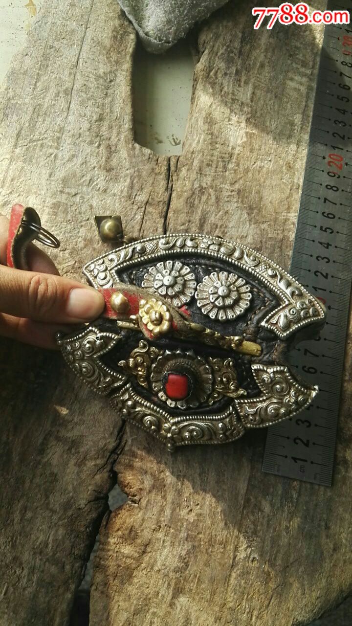 西藏钱包火镰火绒包包老包完整