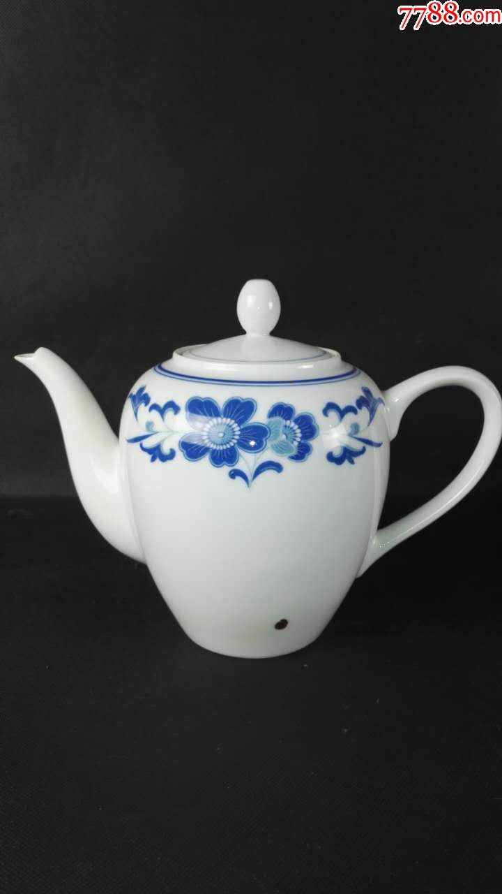七十年代含大球泥钻石款醴陵群力瓷六头茶具