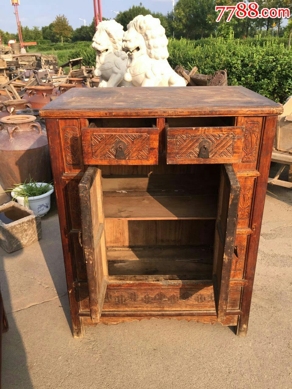 榆木书柜_木柜/木橱_第4张_7788旧家具收藏