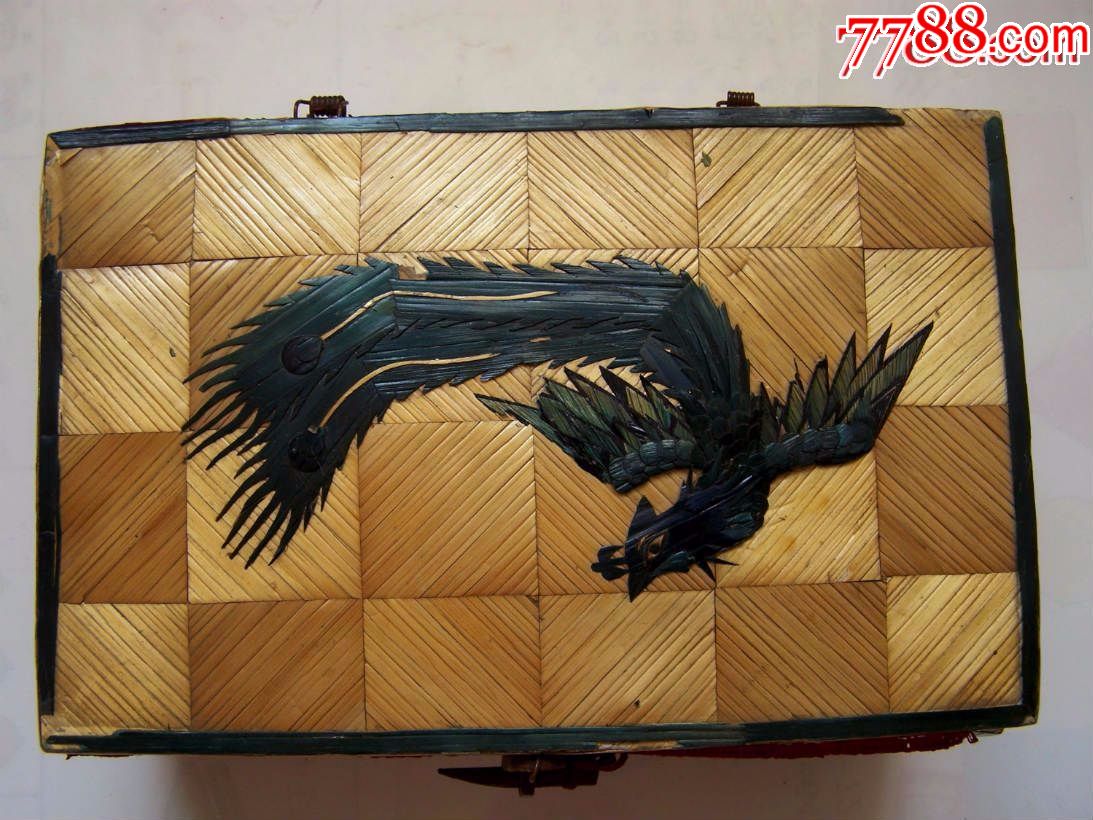 少见精美凤凰主要是竹编的盒子点图可放大