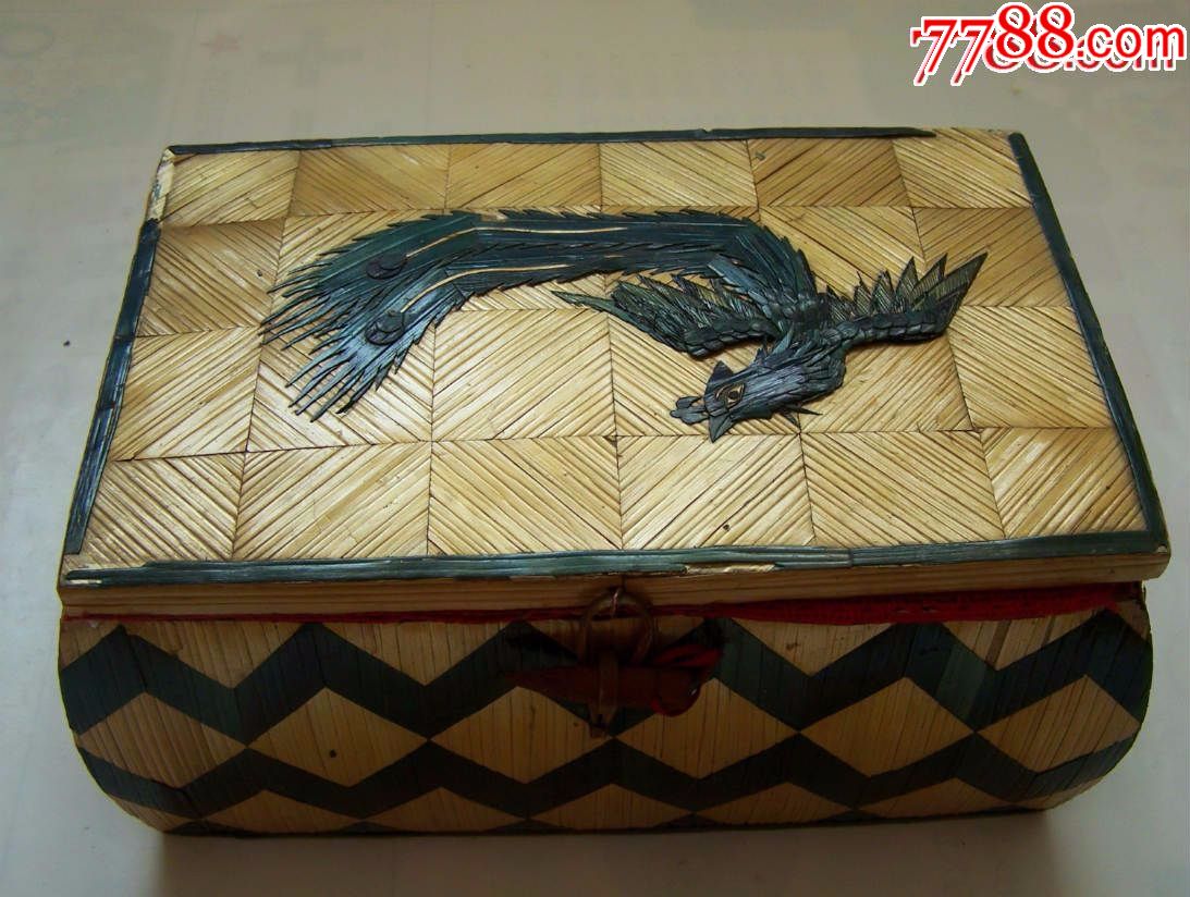 少见精美凤凰主要是竹编的盒子点图可放大