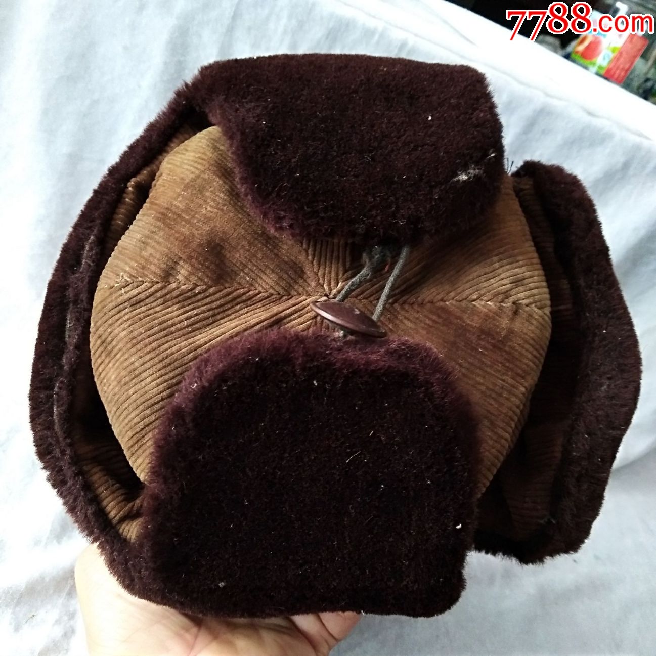 怀旧童年上学戴棉帽子护耳帽子防风雪帽子民俗文化收藏展示影视