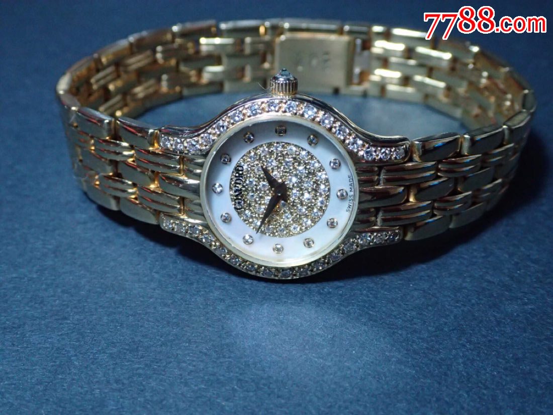 二手正品原装18k实金镶钻君皇concord石英女表97新_手表/腕表_第12张